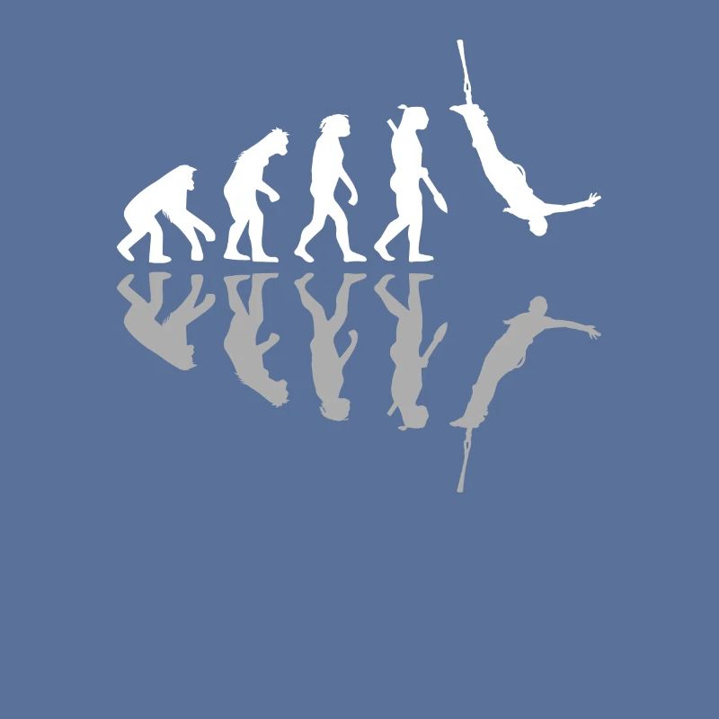 Human Evolution Funny Bungee Jumping Jumper