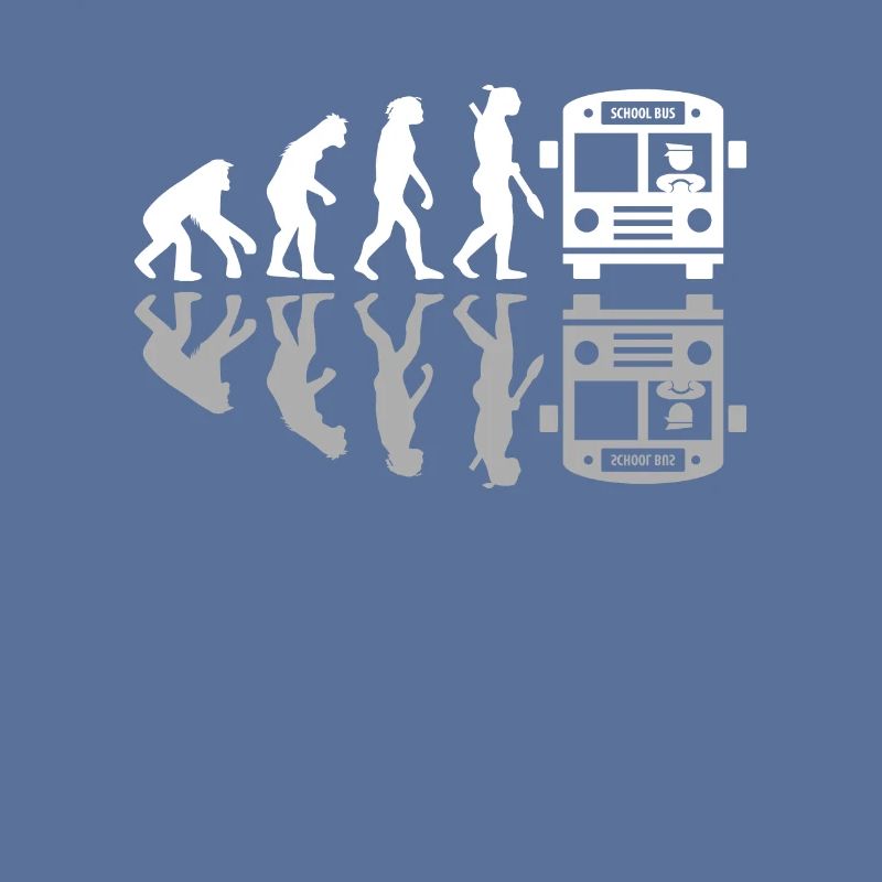 Human Evolution Funny Bus Driver Busman Driving