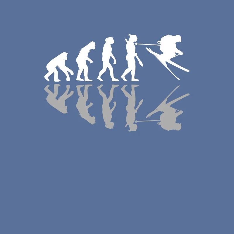 Human Evolution Skiing Ski Snowboard Winter