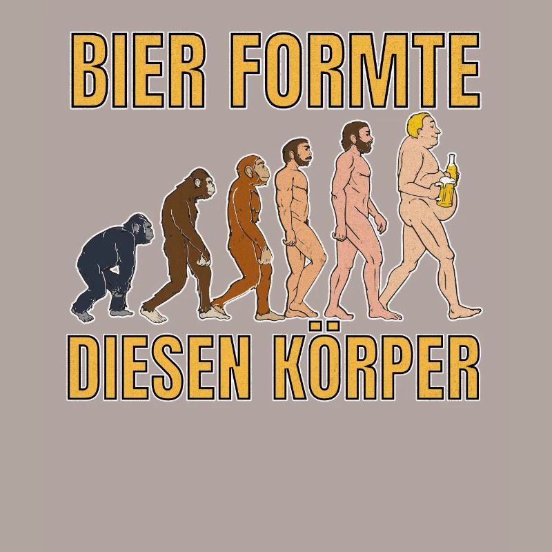 Bier formte diesen Körper Evolution Biertrinker
