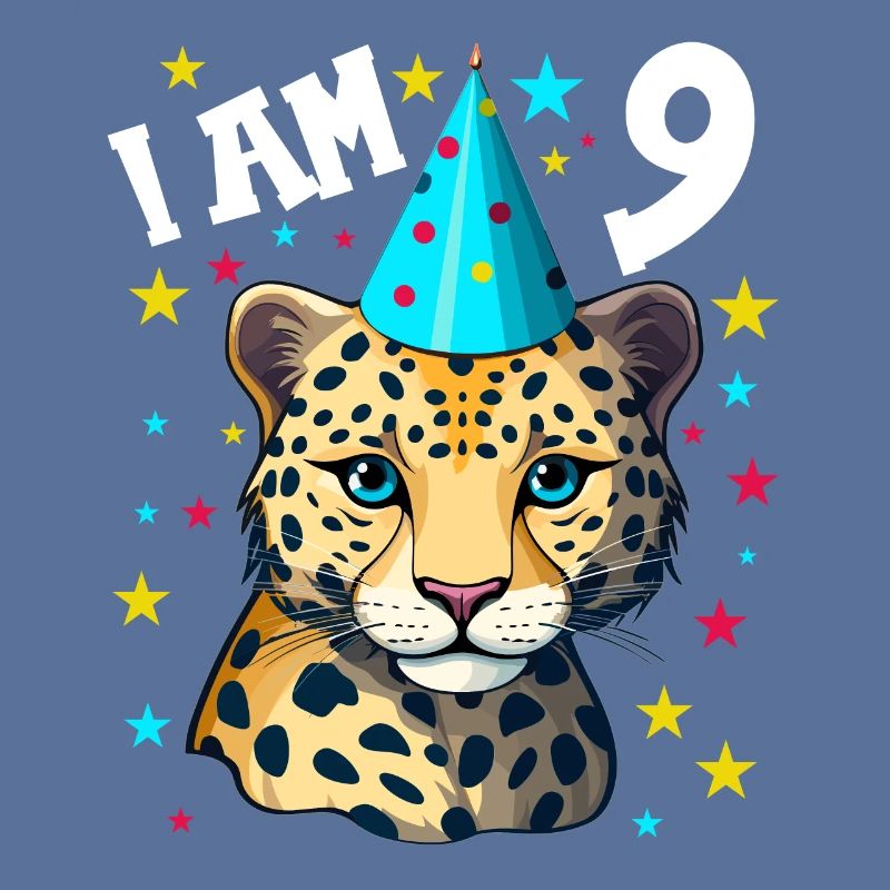 Ich bin 9 Jahre alt Leoparde Leopard 9. Geburtstag