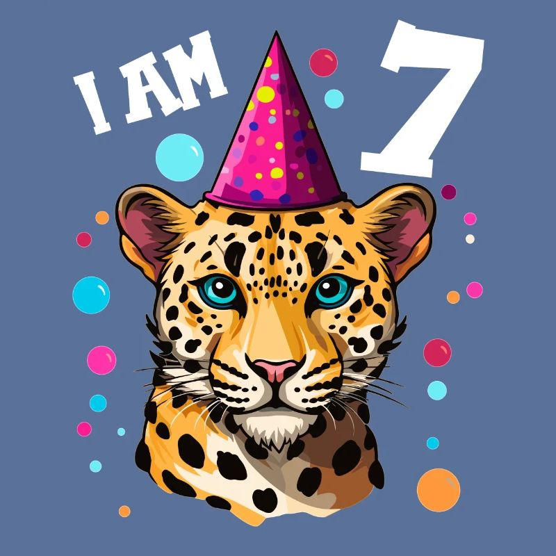 Ich bin 7 Jahre alt Leoparde Leopard 7. Geburtstag