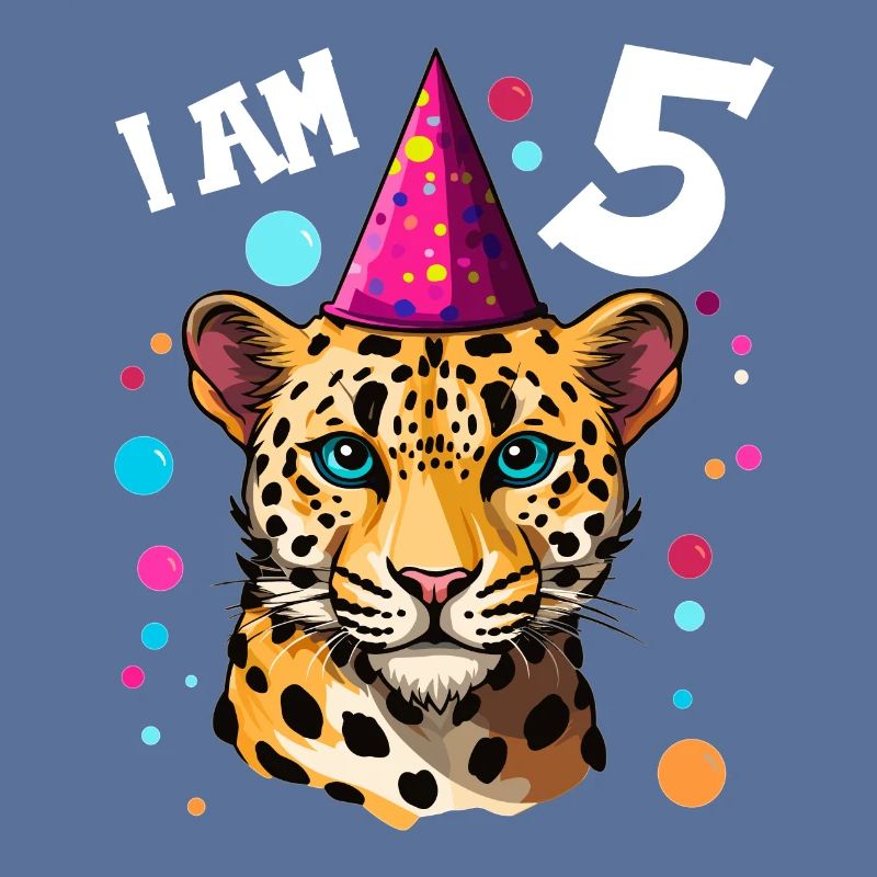 Ich bin 5 Jahre alt Leoparde Leopard 5. Geburtstag