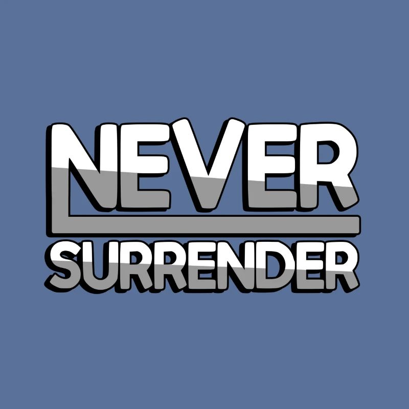 NEVER SURRENDER (Weiß) - Gaming