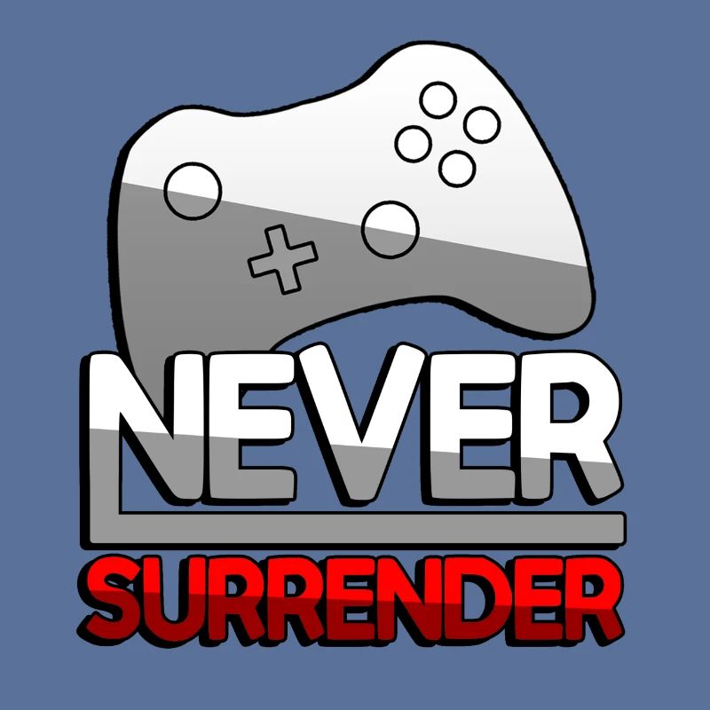 NEVER SURRENDER (Rot) + Controller - Gaming