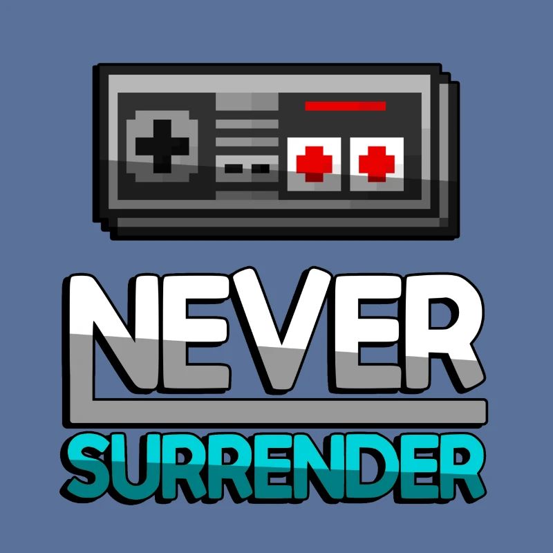 NEVER SURRENDER (Türkis) + NES Controller - Gaming