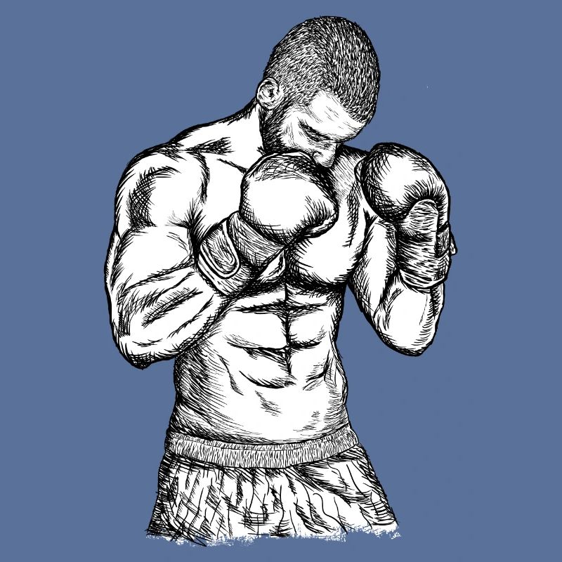 BOXER – | de chasse Impression noir et blanc