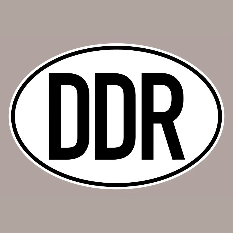 Plaque d’immatriculation DDR (bicolore)