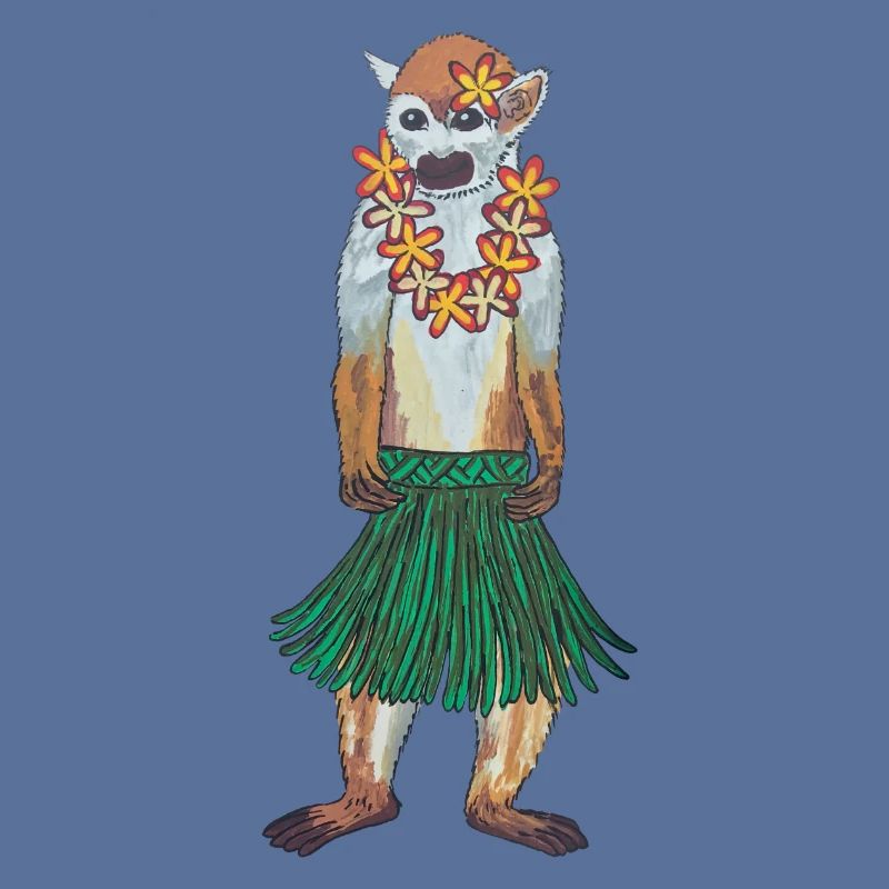 Squirrel Monkey Monkey Hawaii Hula Monkey Hula Hoola