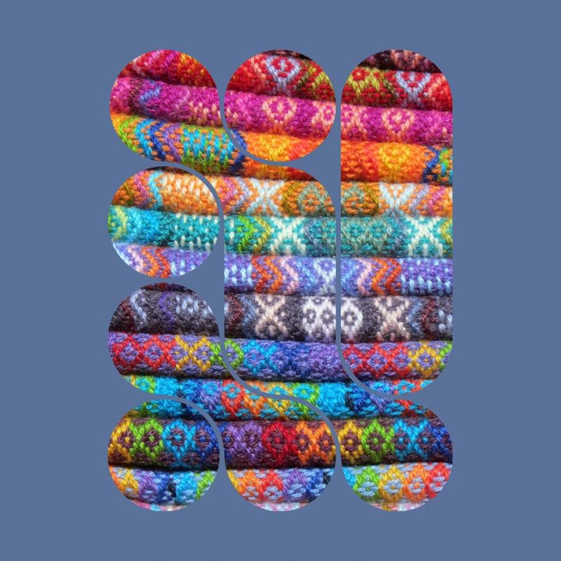 Bright Knitted Patchwork