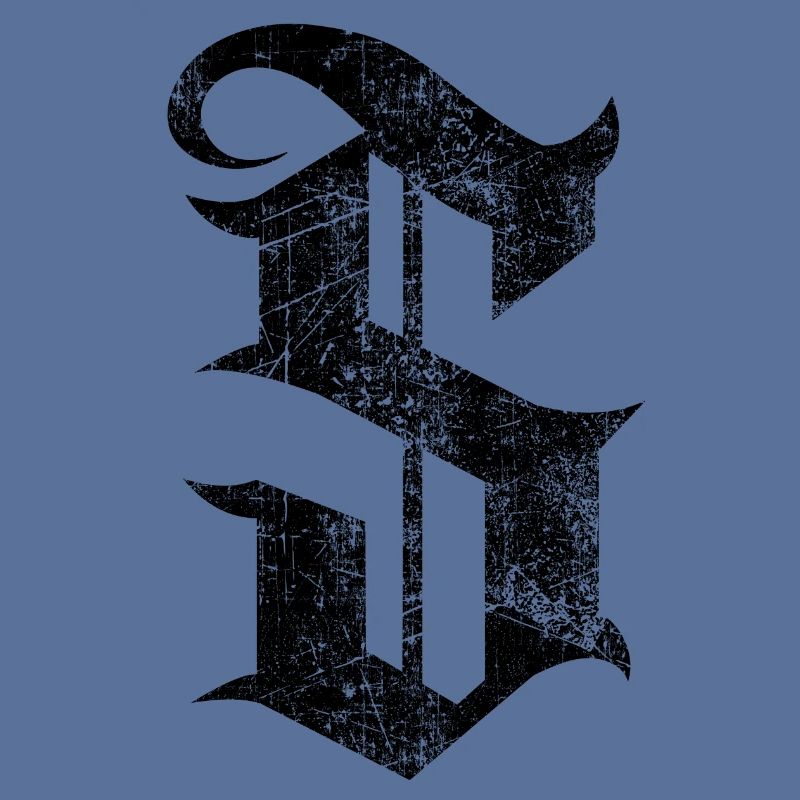 Tshirt alphabet initial S