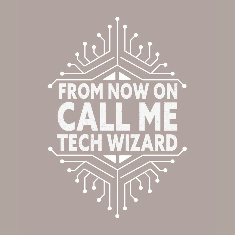 Appelez-moi Tech Wizard Drôle d’ordinateur de support informatique