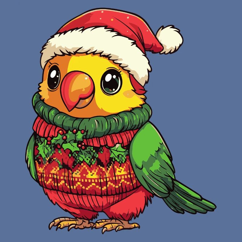 Bande dessinée de Noël perroquet