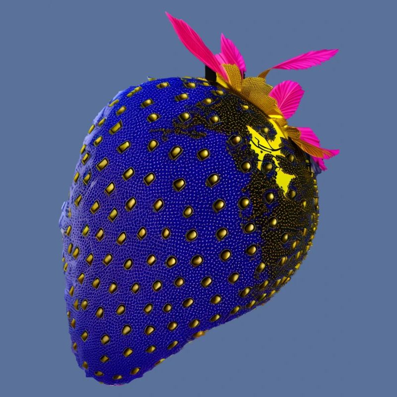 Fraise, technique, high-tech, illustration