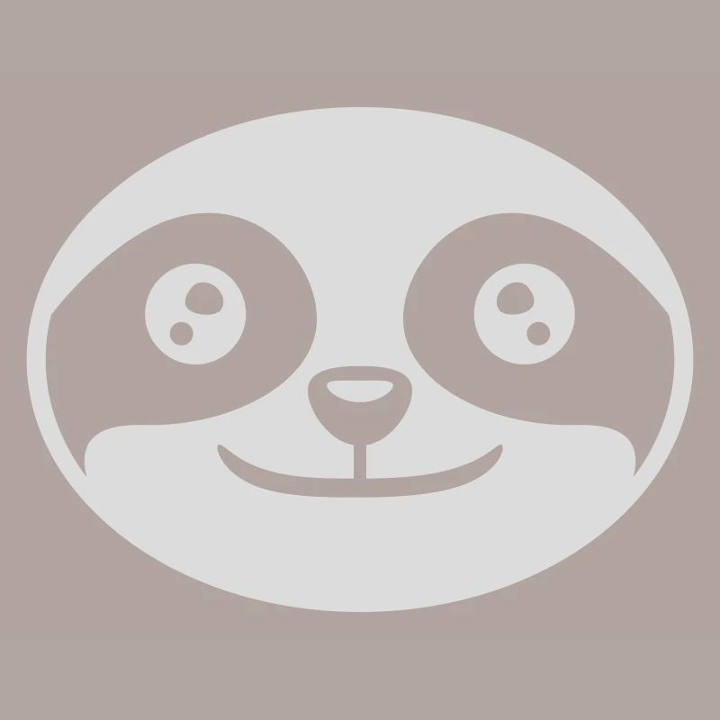 Head round sloth face