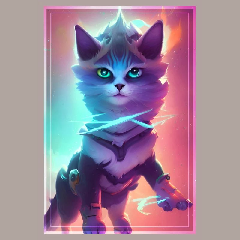 Chat de l’espace mignon voyageant dans l’espace