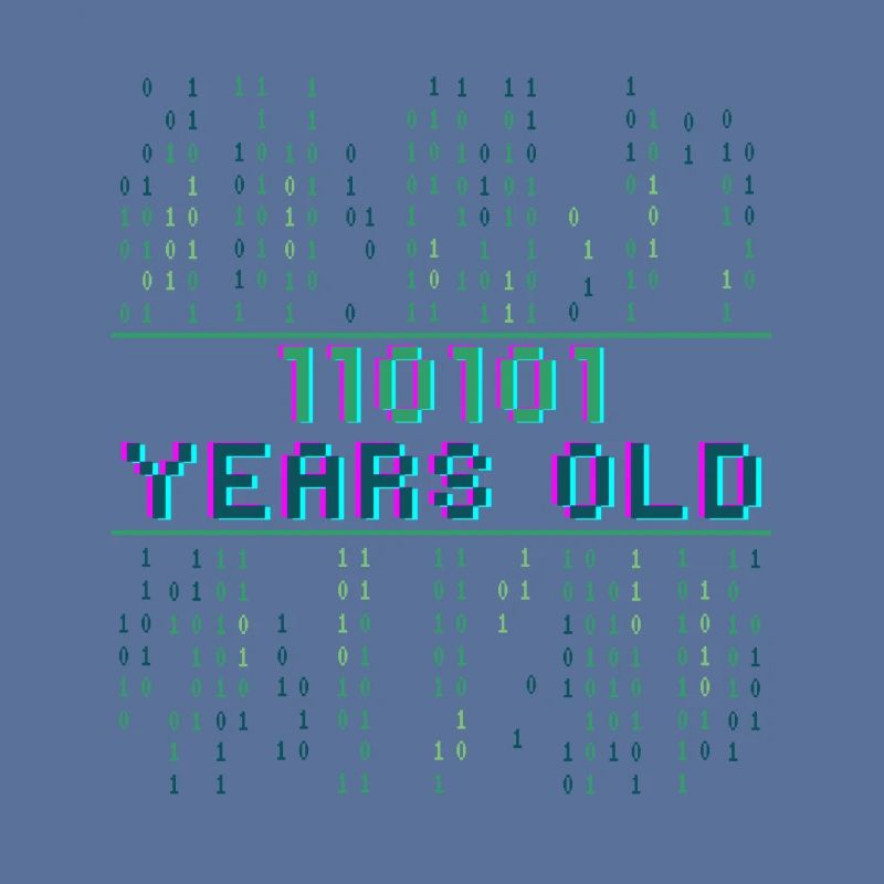 53. Geburtstag 53 Jahre alt Binärcode Coder