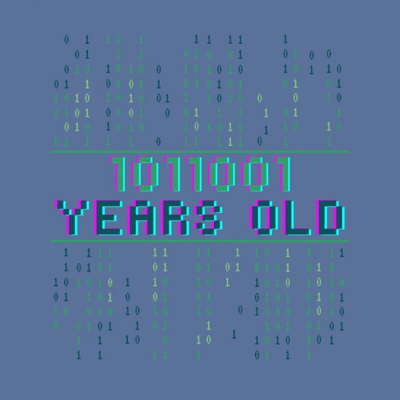 89. Geburtstag 89 Jahre alt Binärcode Coder