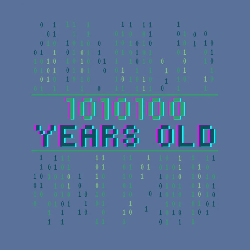 84. Geburtstag 84 Jahre alt Binärcode Informatik