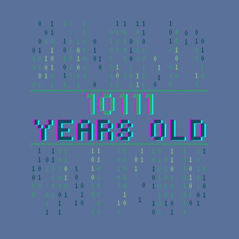 23e anniversaire 23 ans Codeur de code binaire