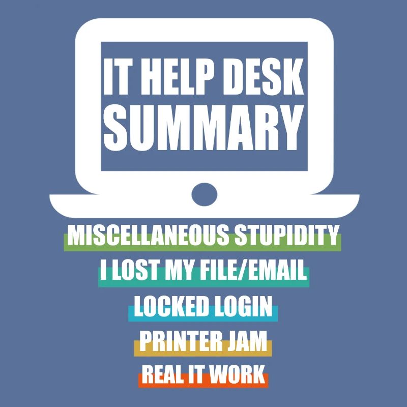 Funny IT Help Desk Tech Support Help Desk Computer