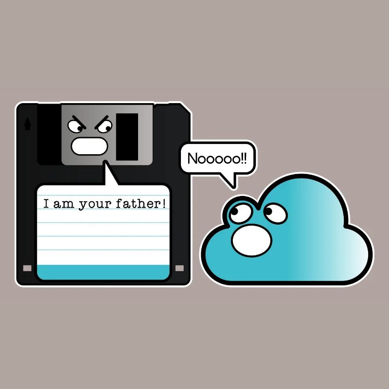Floppy cloud memory father computer joke