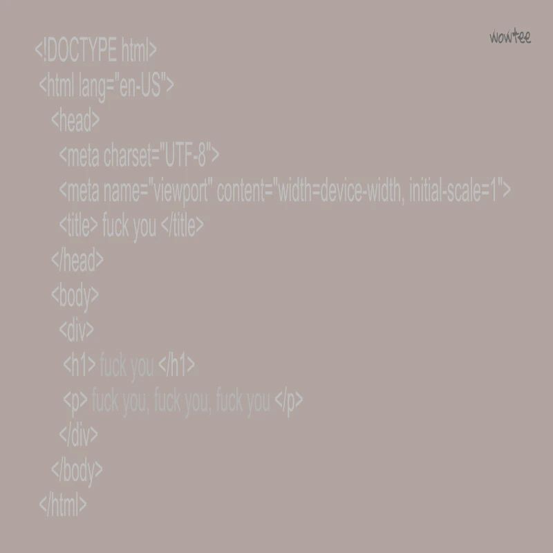 F*ck you - html code