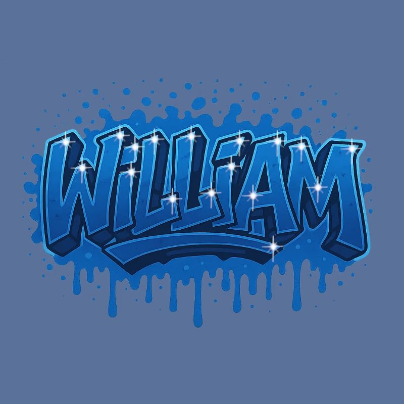 Graffiti First Name WIlliam Gift Ideal Printable