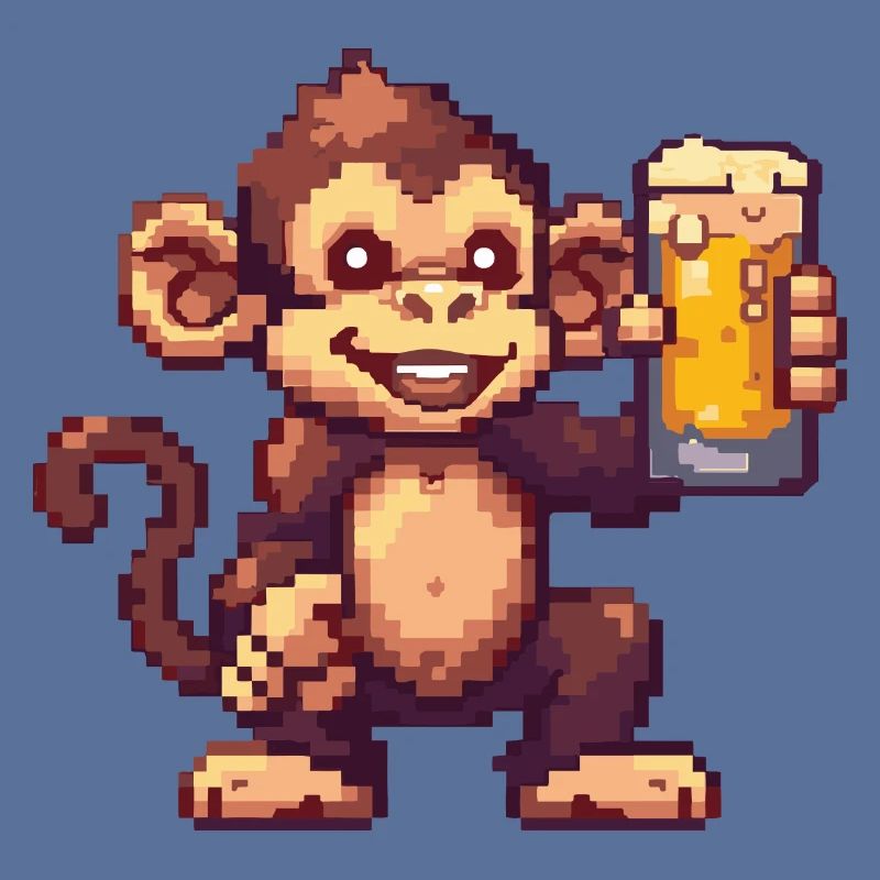 Affe Bier Pixel