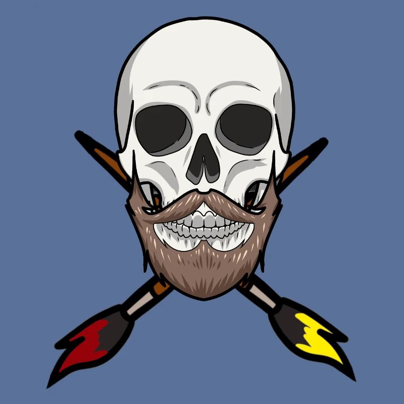 Work Painter Skull Painter Master Art Brush