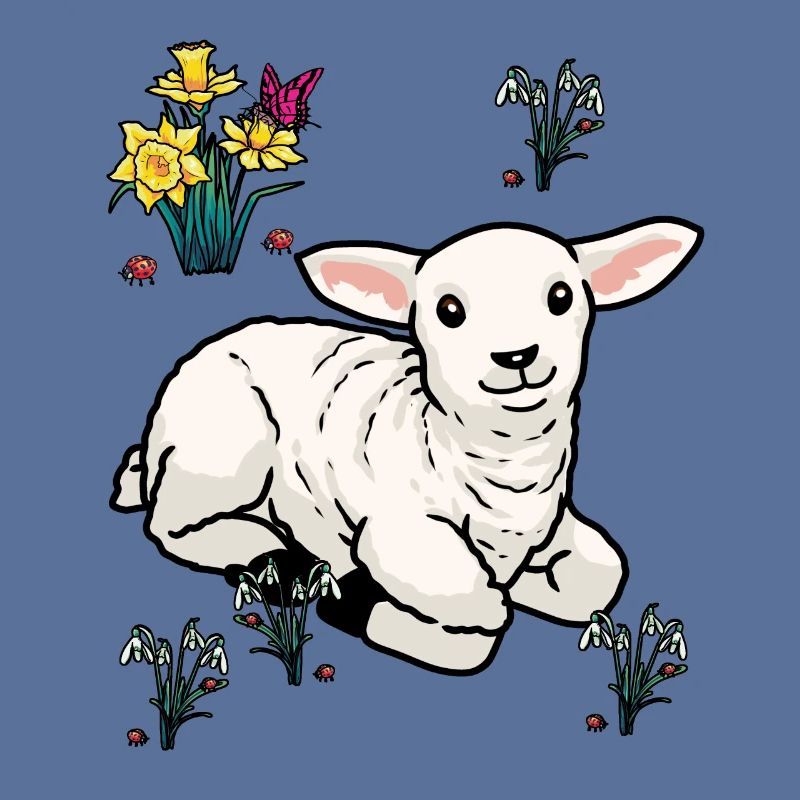Happy Easter Nature Spring Lamb Ungulates Sheep
