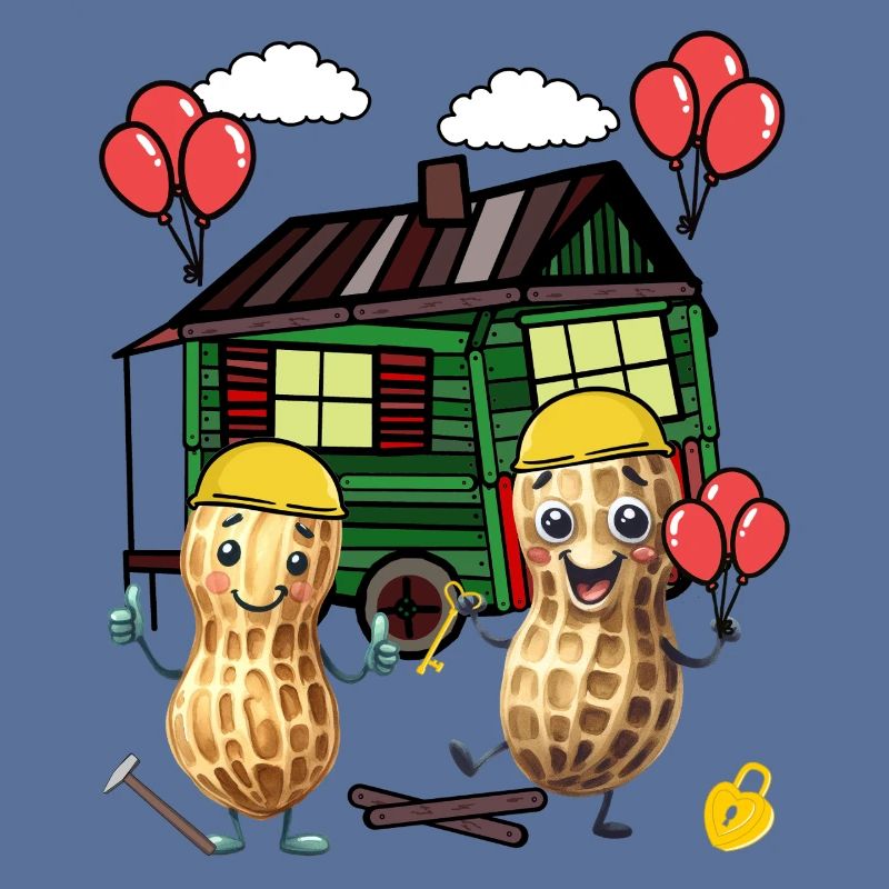 Peanuts Constructeur de maison Constructeur Remorque de construction Maison propre Maison