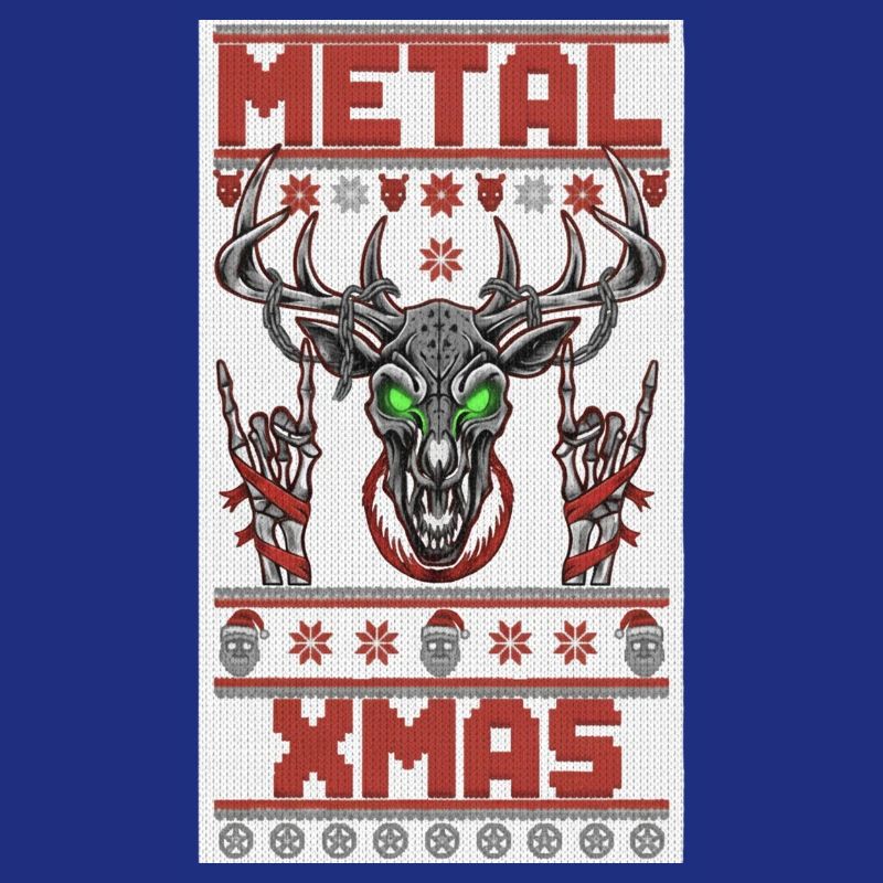 Metallischer Xmas-Hirschkopf