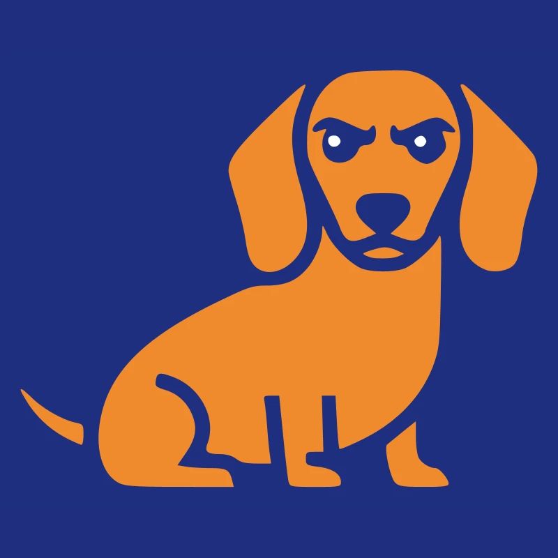 Dackel Hund Flat Design