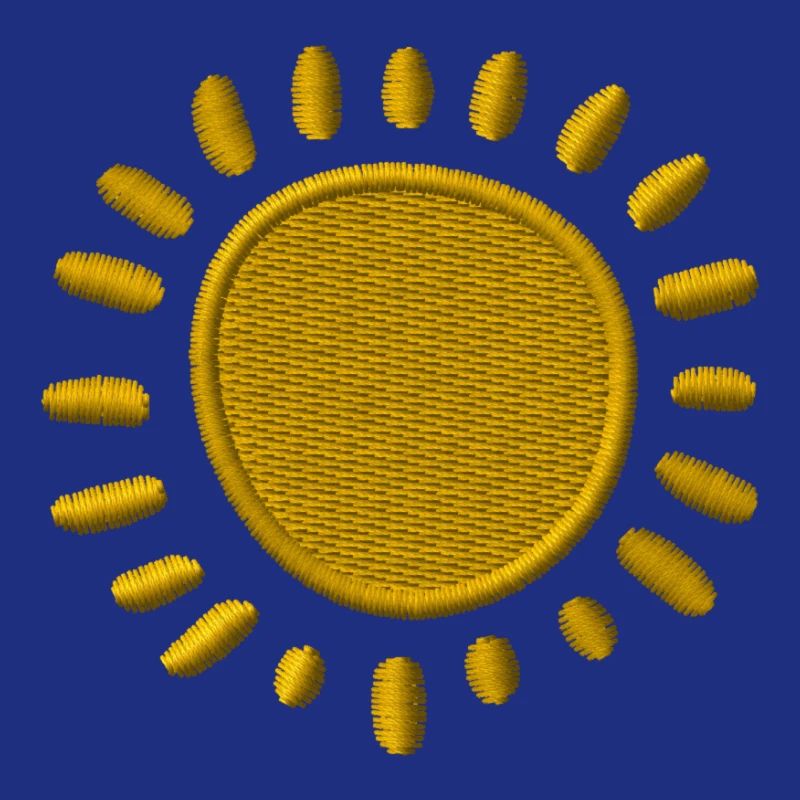 Sun embroidered