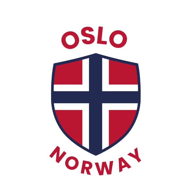 Bouclier de Norvège d’Oslo avec drapeau