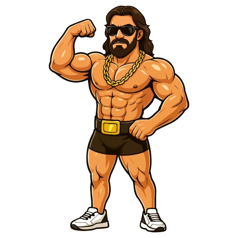 Wrestler mit Goldkette