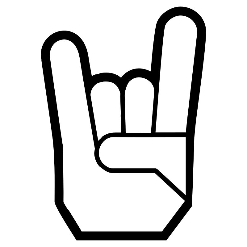 Rock Hand Pommesgabel Devilhand