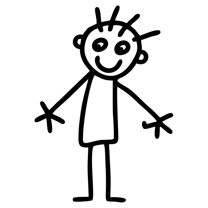 Strichmännchen Kinderzeichnung