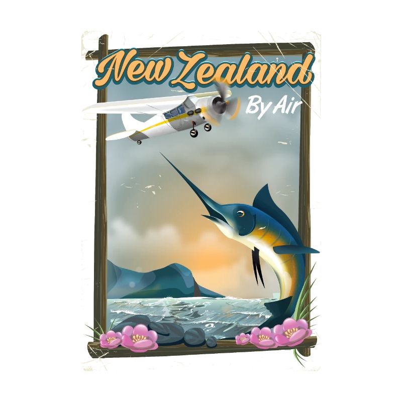 Neuseeland Reiseplakat