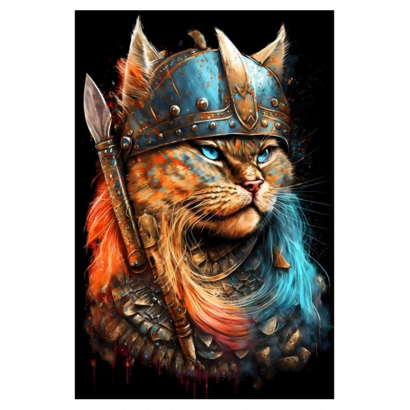 Wikingerkatzen-Porträtmalerei