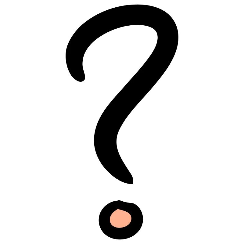 Symbole de point d’interrogation, dessin vectoriel de ponctuation