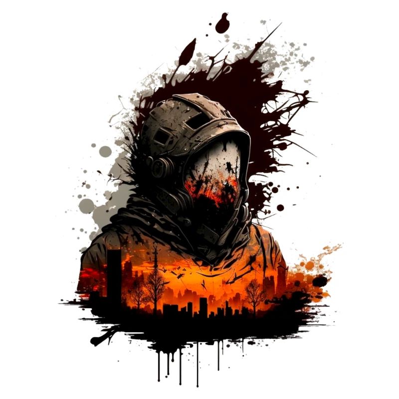abstrac art logo post apocalyptic
