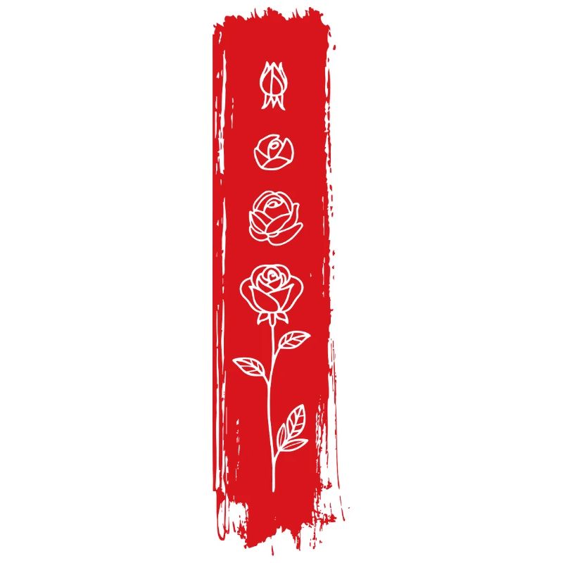 Vertikale Rosen-Pinselkunst