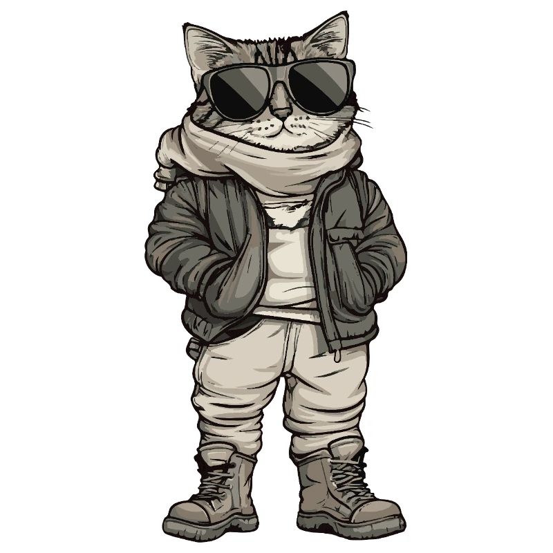 Katze Cool Winter