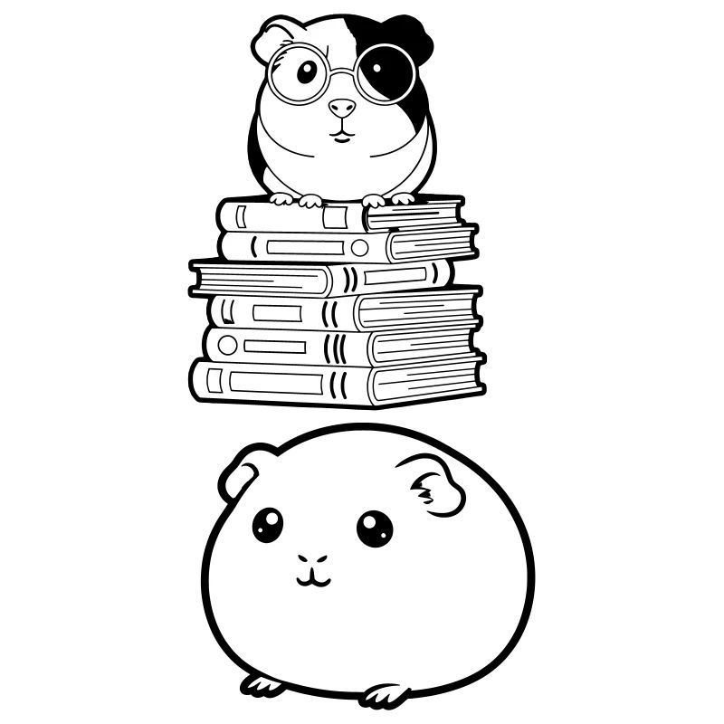 Meerschweinchen Bücher Nerd