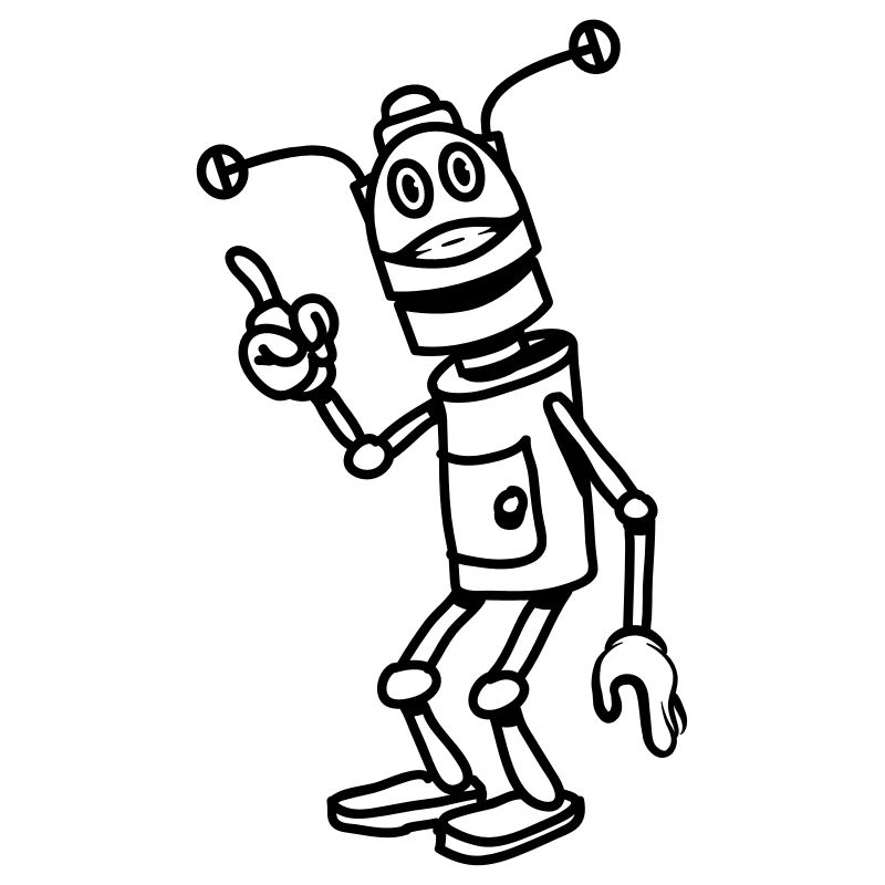 Attention cool drôle de robot fun comique