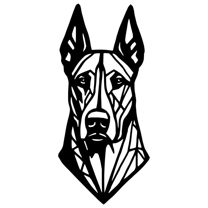 Robuster Dobermann-Hundekopf