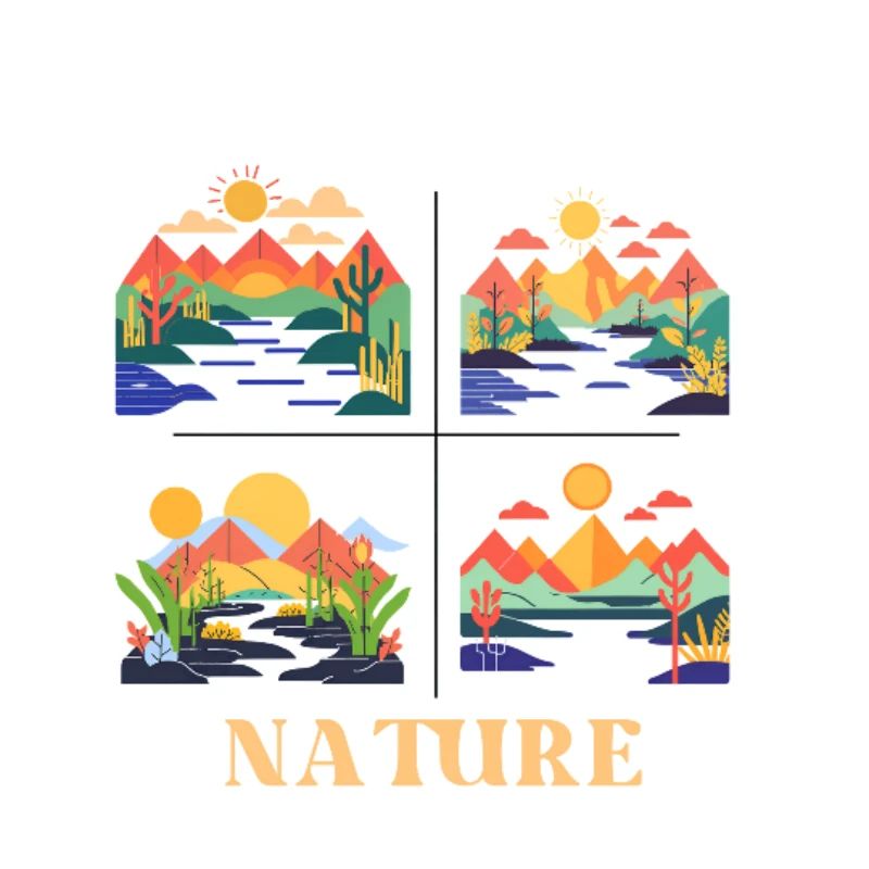 Lebendige Geomuster Naturlandschaft