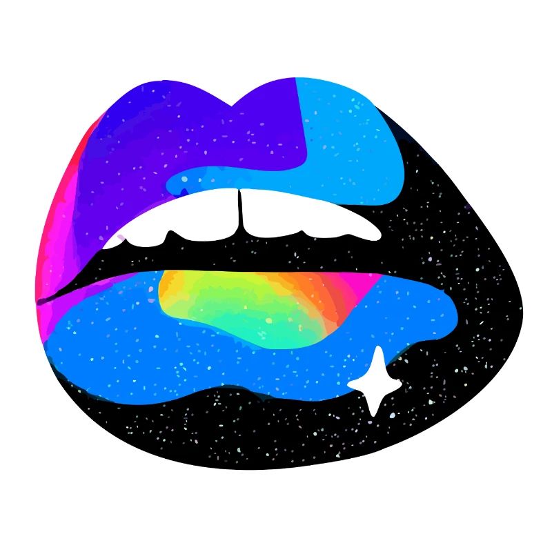 Kosmische Regenbogenlippen